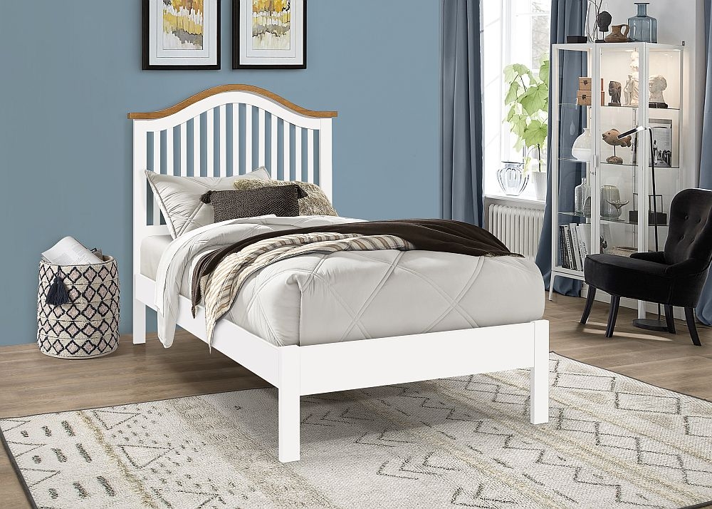 Product photograph of Time Living Chester White Bed from Choice Furniture Superstore.